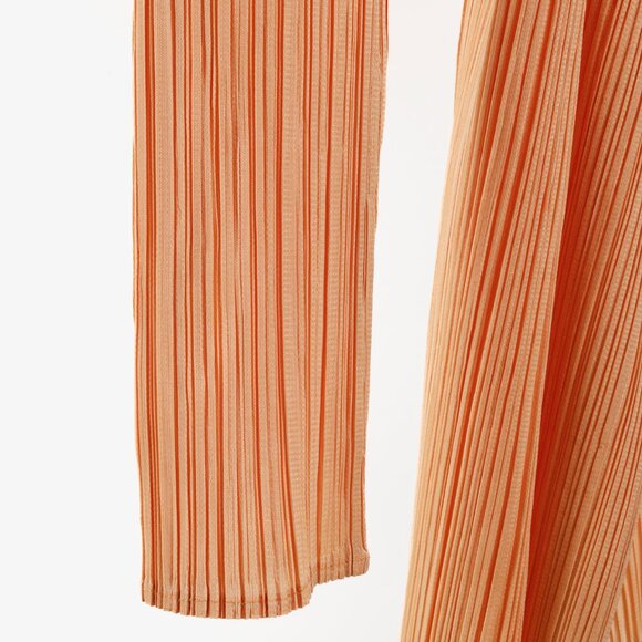 Issey Miyake Pleats Please Light Peach Orange Cardigan - Picture 5 of 7